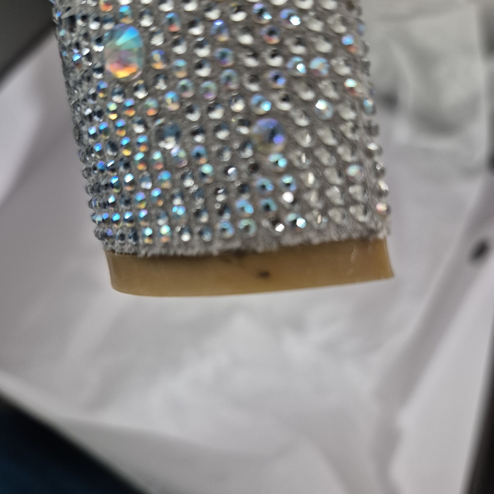 Elegant Silver Rhinestone Women's Boots Size 11 - Picture 7 of 7